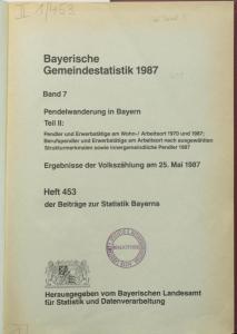Heft 453 Pendelwanderung-in-Bayern 1987