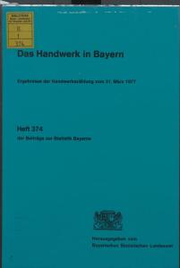 Heft 374 - 1977 HandwerkszÃ¤hlung