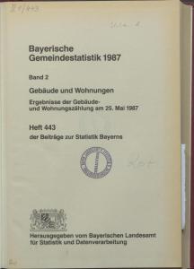 Heft 443 - 1987 GebÃ¤ude und Wohnungen